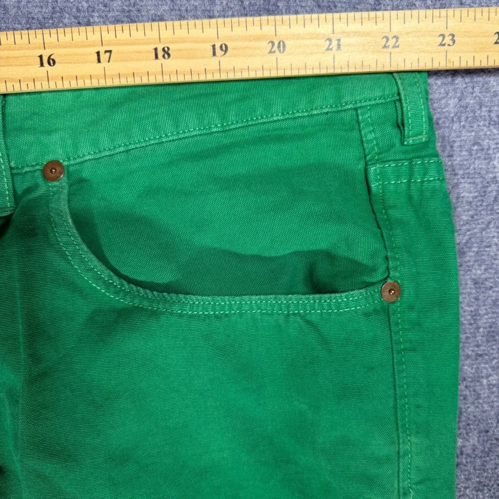 Polo Ralph Lauren Hampton Straight Green Canvas Pants Mens 44Bx29 Kelly Green